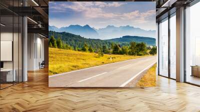  Location famous place National park Durmitor, Balkans. Village Zabljak, Montenegro, Europe. Beauty world. Wall mural