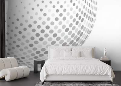 Vector 3d sphere consisting color points Wall mural