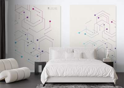 vector abstract geometric background. modern brochure design element Wall mural