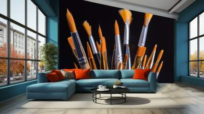 set of brushes for painting Wall mural