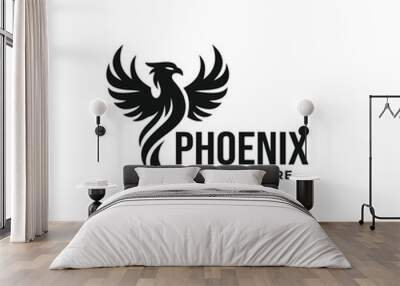 Phoenix logo vector Wall mural