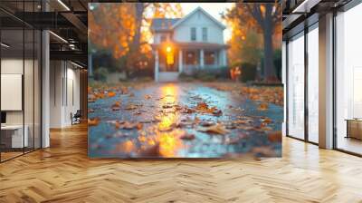 Courtyard houses with modern construction Wall mural