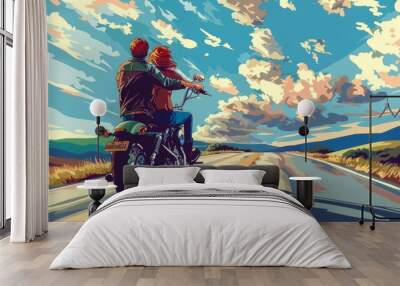 Fast Motorbike Wall mural