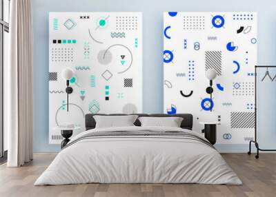 modern abstract covers set, minimal covers design. colorful geometric background, vector illustratio Wall mural