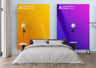 Modern abstract covers set, minimal covers design. Colorful geometric background, vector illustration. Wall mural