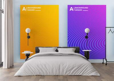 Modern abstract covers set, minimal covers design. Colorful geometric background, vector illustration. Wall mural