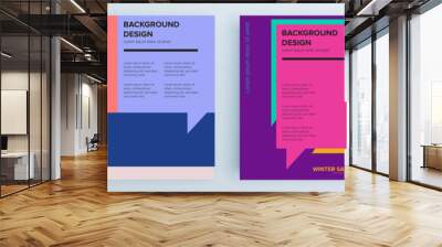 Modern abstract covers set, minimal covers design. Colorful geometric background, vector illustration. Wall mural