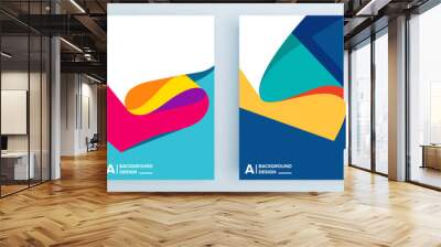 Modern abstract covers set, minimal covers design. Colorful geometric background, vector illustration. Wall mural