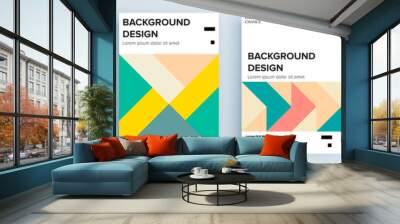 Modern abstract covers set, minimal covers design. Colorful geometric background, vector illustration. Wall mural