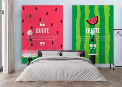 Quote frames blank templates set. Text in brackets, citation empty speech bubbles, quote bubbles. Textbox isolated on color background. Vector illustration. Wall mural