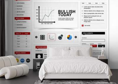 Web Website Design Element Wall mural