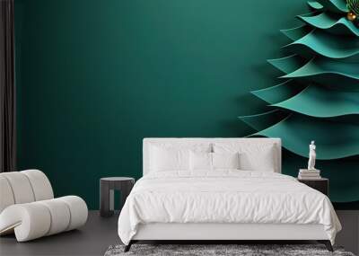 Abstract Christmas holiday background with Christmas tree Wall mural