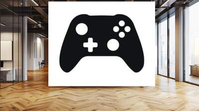 video game controller wireless gamepad icon vector illustration silhouette Wall mural