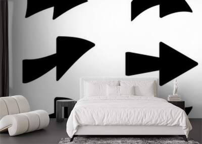 Arrows, direction indicators, movement indicators, buttons, indicators, movement icons Wall mural