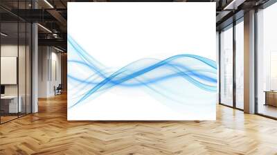 Abstract background Vector abstract blue wave.Wavy lines,abstract water flow. Wall mural