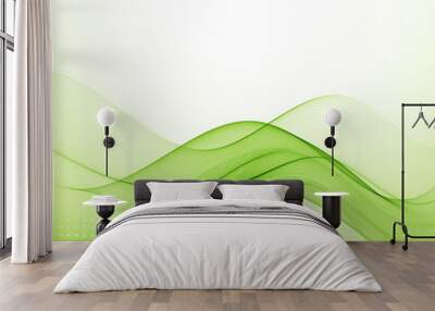 Abstract green background Bright illustration Green flow background Wall mural