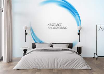 Abstract swirl energy blue circle Wall mural