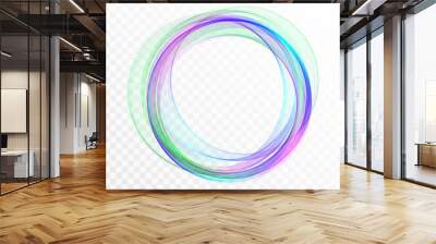 Abstract swirl energy circle Blue and green element design wave Vector Wall mural