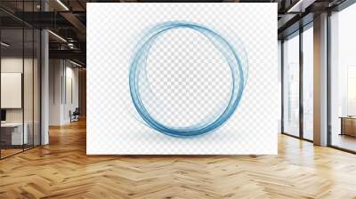 Abstract swirl energy circle Blue element design wave Wall mural