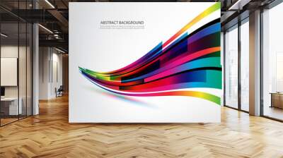 Abstract technology lines vector background Wall mural