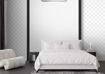 Black clipboard with blank white sheet Wall mural