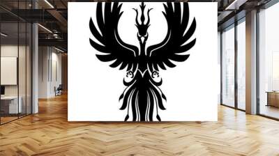 Phoenix Bird Fantasy Silhouette Illustration Wall mural