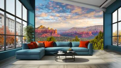 Spiritual Sedona Arizona red rock formations blue sky beauty Wall mural