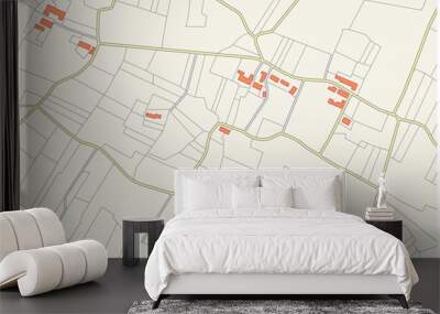 Imaginary cadastre plan Wall mural