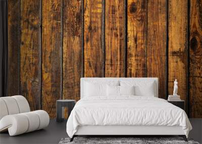 Old wooden background or texture Wall mural