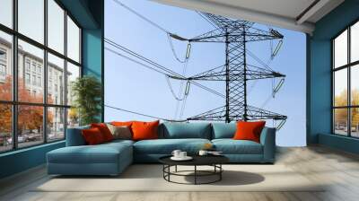 High voltage transmission tower or power tower Wall mural