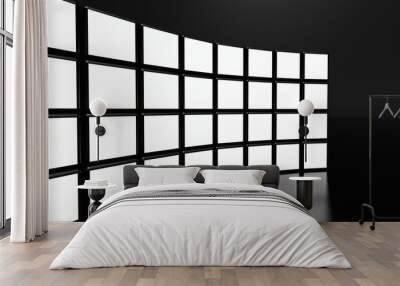 White screen video wall of many cubes Wall mural