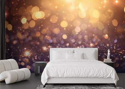 Golden background for a celebration. Suitable for birthday, holiday, wedding, Christmas and other events Wall mural