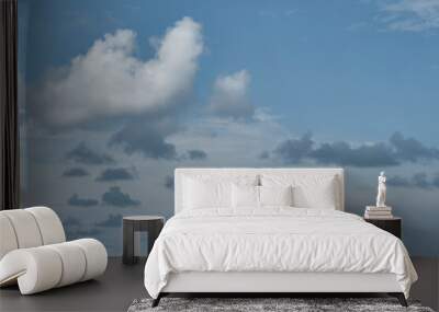 Clouds in blue sky Wall mural