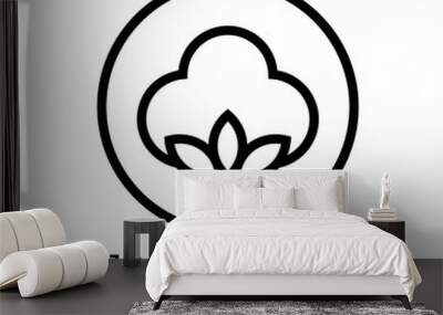 100% cotton icon.  Wall mural