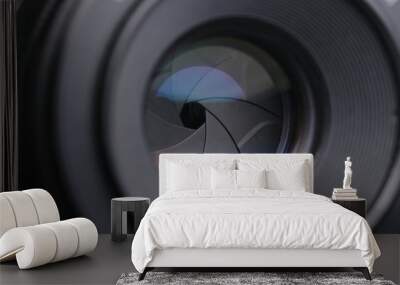 Changing Camera lens aperture Wall mural