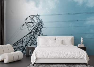 power transmission tower Wall mural