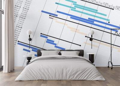 project planning gantt chart Wall mural