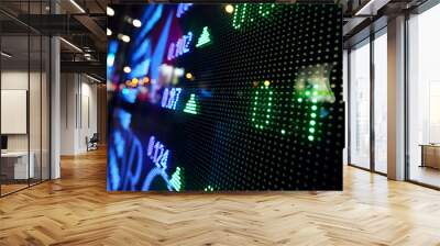 stock market price display abstract Wall mural