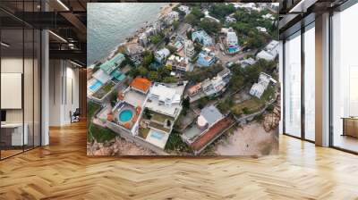 Top down view of Shek O in Hong Kong Wall mural