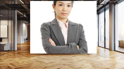 young business woman isolated on white Wall mural