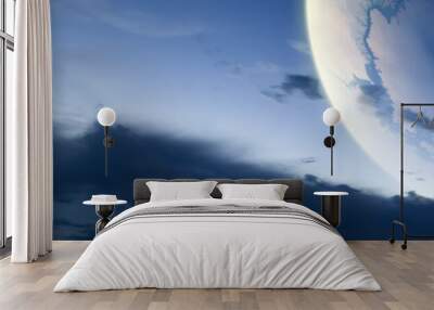 Night sky with planets Wall mural