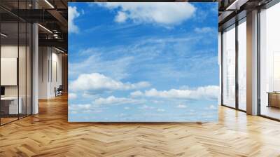 Sunny blue sky backgrond with clouds Panorama Photo Wall mural