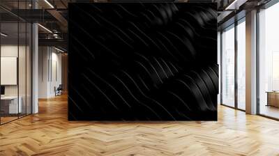 Black Abstract Lines Background - 3D Illustration  Wall mural