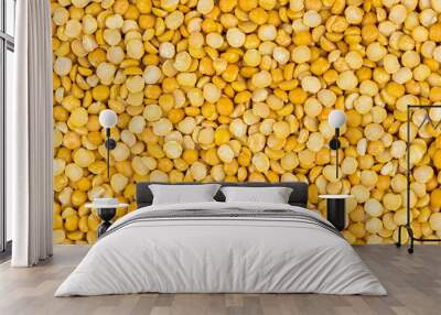 a background of split yellow peas Wall mural