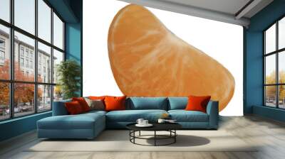 slice of tangerine isolated on white background Wall mural