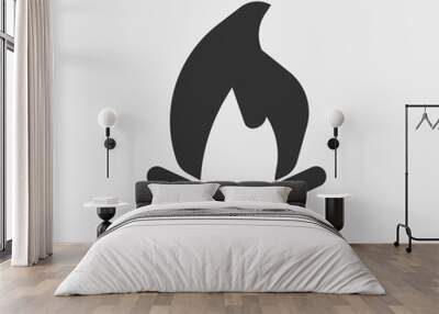 Bonfire icon Wall mural