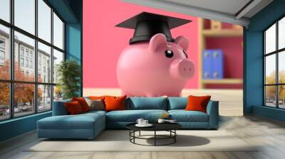 Piggy Bank Graduation, A Savings Goal Wall mural