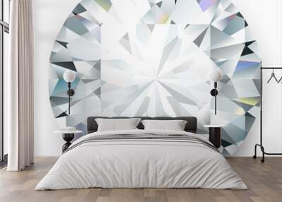 Realistic vector diamond isolated on white background Wall mural