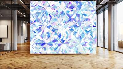 Seamless iridescent diamond pattern - vector illustration of crystallic colorful background Wall mural