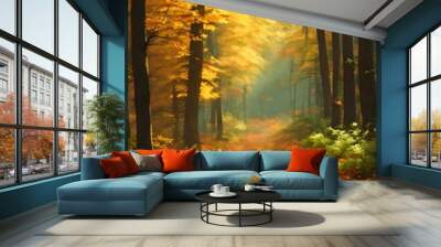 Beautiful autumn landscape Wall mural